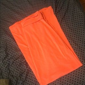 Rose Pink Maxi Skirt - M